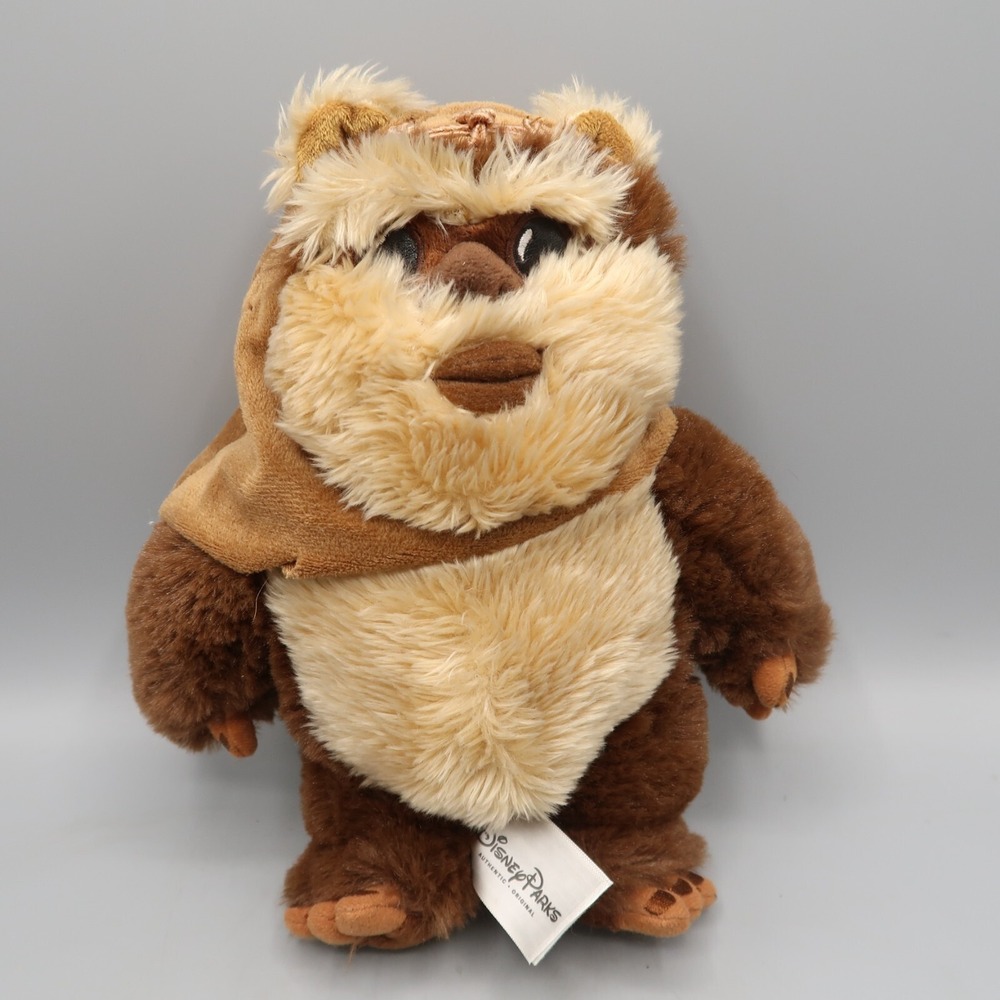 Disney Parks Star Wars EWOK WICKET 10" Plush Stuffed Toy Brown Disneyland
